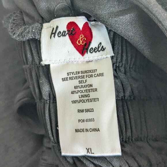 Heart & Heels Dress Juniors XL Black Cutout Plunge Front/Back Metallic Party Fun - Picture 3 of 15